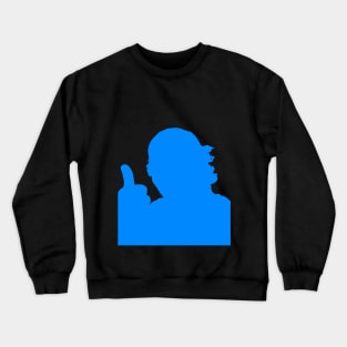 Giving Thumbs Up To The Gods Who Turned Him Blue Crewneck Sweatshirt